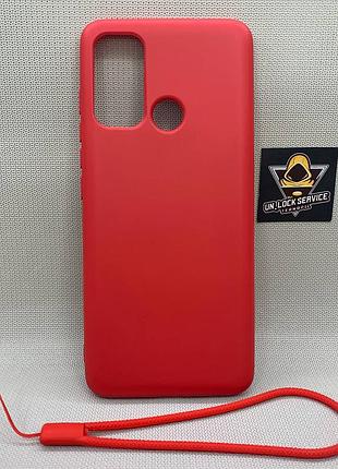 Motorola g60 softtouch silicone противоударный чехол софт тач красный