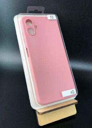 Чехол силиконовый для телефона samsung a07 4g silicone orig full №10 pink 4you