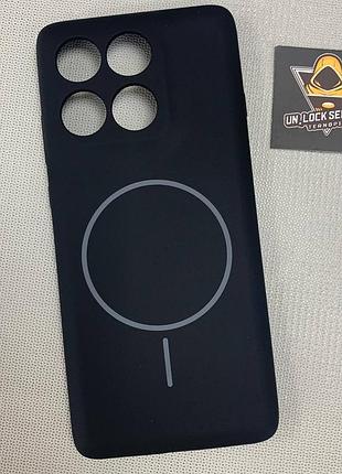 Чехол motorola edge 60 pro magsafe softtouch мягкий противоударный черный
