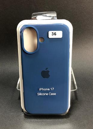 Чехол силиконовый для iphone 17 silicone case orig full №36 saphire 4you