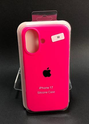 Чохол силіконовий для iphone 17 silicone case orig full №52 ultra pink 4you