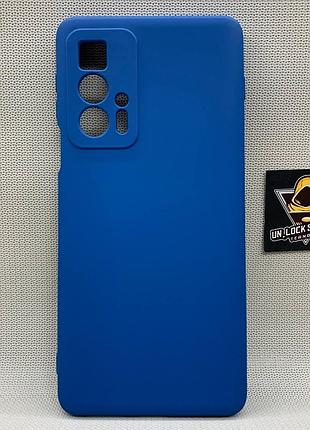 Чехол motorola edge 20 pro softtouch silicone противоударный чехол софт тач синий