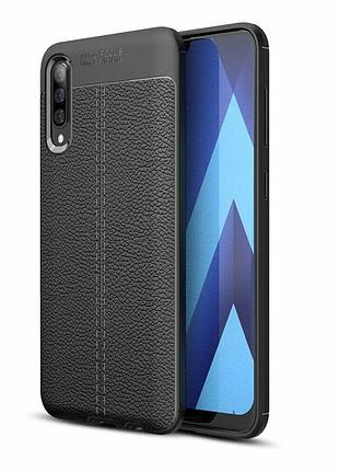 Протиударний чохол autofocus leather samsung a50 чорний
