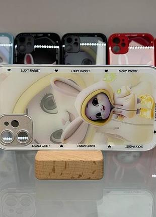 Iphone 11 lucky rabbit glass противоударный чехол