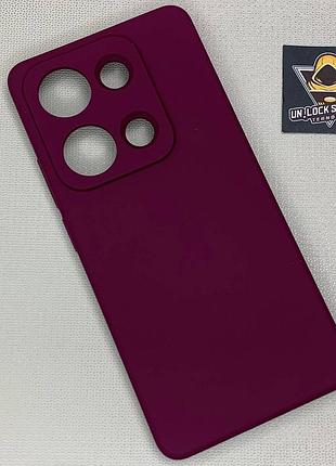 Чехол силиконовый противоударный xiaomi redmi note 14s soft touch бордовый