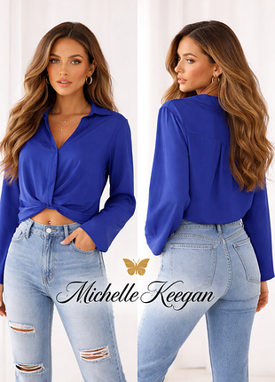 ✨ элегантная блуза в цвете «королевский синий» от michelle keegan