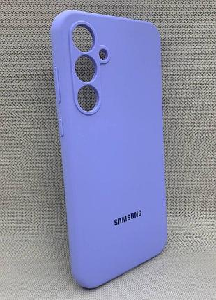 Чехол с логотипом для samsung galaxy a55 противоударный | soft touch | сиреневый