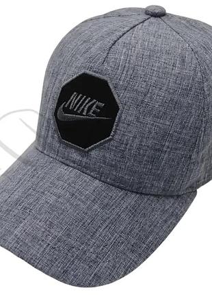 Бейсболка летняя льняная кепка брендовая на регуляторе размера nike blh25806 синий меланж