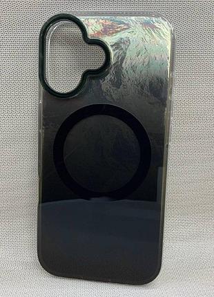 Чехол для iphone 17 tpu magsafe с цветным градиентом черный