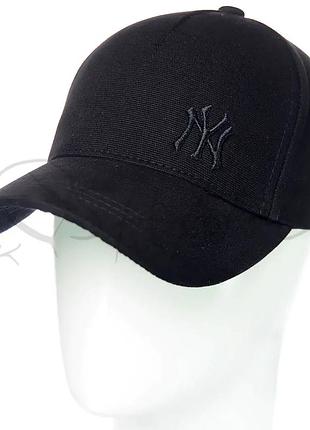 Кепка unisex с брендовая вышивкой бейсболка котоновая с регулировкой размера new york bth20843 черный