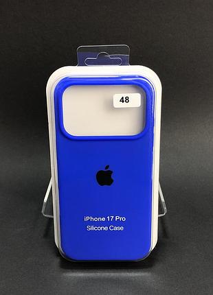 Чехол силиконовый для iphone 17pro silicone case orig full №48 indigo 4you