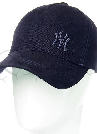 Кепка unisex с брендовая вышивкой бейсболка котоновая с регулировкой размера new york bth20843 темно-синий