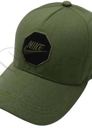 Бейсболка летняя льняная кепка брендовая на регуляторе размера nike blh25806 хаки
