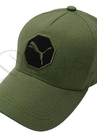 Бейсболка летняя льняная кепка брендовая на регуляторе размера puma blh25807 хаки