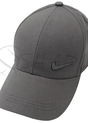 Бейсболка чоловіча тонкий котон з вишивкою на металевому регуляторі nike bdh25701 графіт