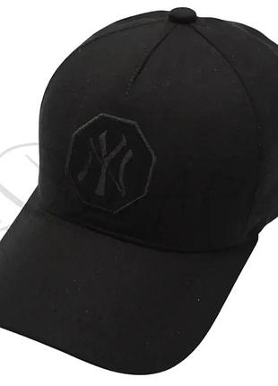 Бейсболка летняя льняная кепка брендовая на регуляторе размера ny blh25809 черный
