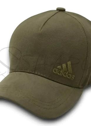 Кепка unisex с брендовая вышивкой бейсболка котоновая с регулировкой размера adidas bth25609 хаки