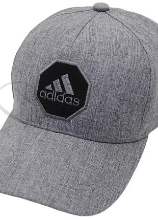 Бейсболка летняя льняная кепка брендовая на регуляторе размера adidas blh25808 темно-серый меланж