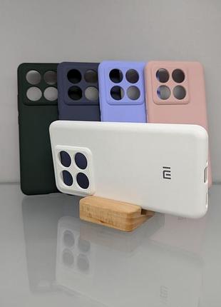 Xiaomi 14t | противоударный чехол с логотипом| soft touch| белый