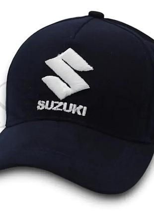 Бейсболка автомобильная кепка с регулировкой из плотного коттона suzuki bth25629 темно-синий