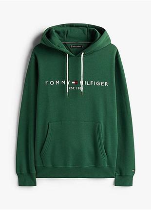 Чоловіче худі tommy hilfiger logo embroidery fleece hoody оригінал new!