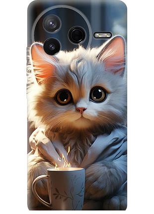 Чехол силиконовый на телефон xiaomi poco f7 pro white cat "5646u-4085-58250"