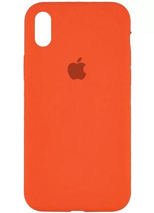 Чохол silicone case full для iphone x, iphone xs orange