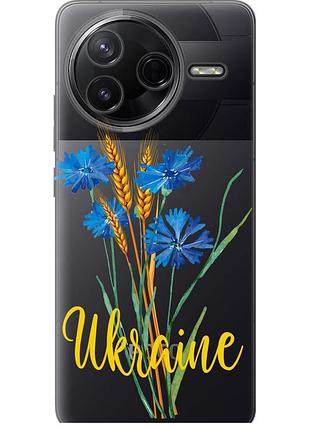 Чехол силиконовый патриотический на телефон xiaomi poco f7 pro ukraine v2 "5445u-4085-58250"