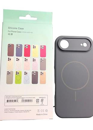 Чохол силіконовий магнітний з магсейф для iphone 17air silicone beats with magsafe №12 graphite gray