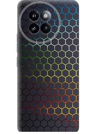 Чехол силиконовый на телефон xiaomi civi 4 pro переливающиеся соты "498u-3682-58250"