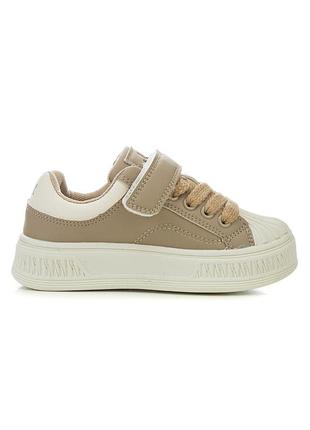 Дитячі кеди 66944 хакі штучна шкіра active sport comfort