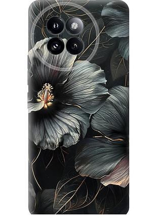 Чехол силиконовый на телефон xiaomi civi 4 pro черные цветы "6031u-3682-58250"