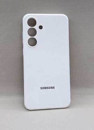 Samsung galaxy s25 fe | противоударный чехол с логотипом | soft touch | белый