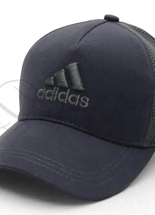 Бейсболка летняя с сеткой unisex кепка брендовая из хлопка универсальная adidas bth25640 темно-серый