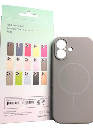 Чехол силиконовый магнитный с магсейф для iphone 17 silicone beats with magsafe №14 space gray
