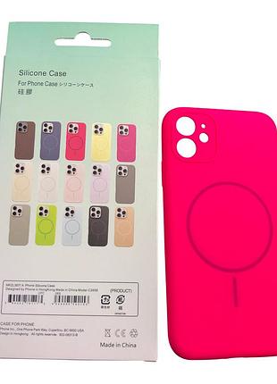 Чехол силиконовый магнитный с магсейф для iphone 11 silicone beats with magsafe №10 sunrise pink