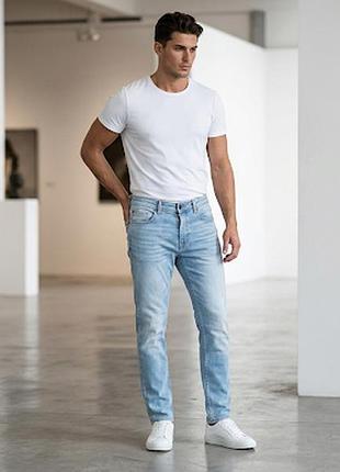 Джинсы мужские голубые zara man