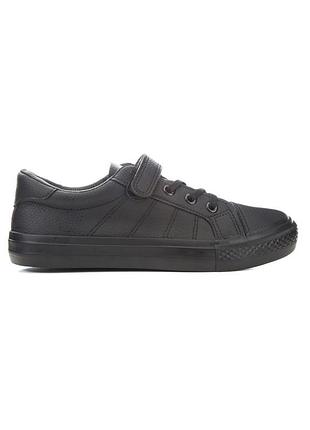 Дитячі кеди 68033 чорні штучна шкіра active sport comfort