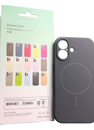 Чехол силиконовый магнитный с магсейф для iphone 17 silicone beats with magsafe №12 graphite gray