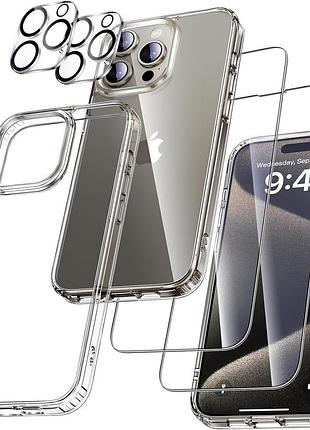 Уцінка! чохол uniqueme для iphone 15 pro, захисний комплект 5 чохлів для iphone 15 pro, 1 чохол, 2 захисні плівки