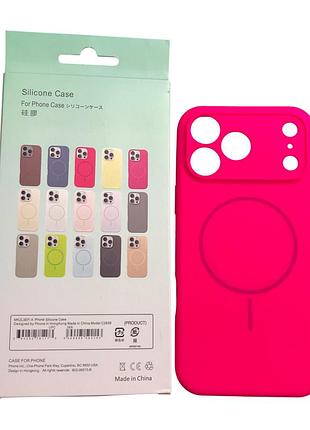 Чехол силиконовый магнитный с магсейф для iphone 17promax silicone beats with magsafe №10 sunrise pink