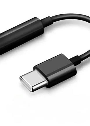 Переходник для iphone 15, 15 pro, 15 pro max, 15 plus с type-c на аудио 3.5 mm / черный