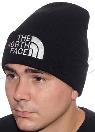 Шапка лопата з вишивкою брендовий north face l20057 чорний