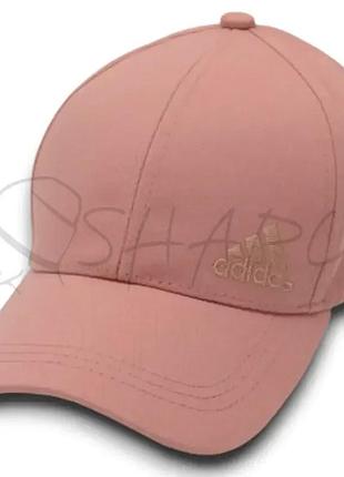 Бейсболка чоловіча тонкий котон з вишивкою на металевому регуляторі adidas bdh25705 темна пудра