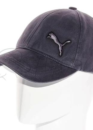 Бейсболка зимняя утепленная флисом на стрейч резинке с вышивкой puma bskhz25541 темно-серый