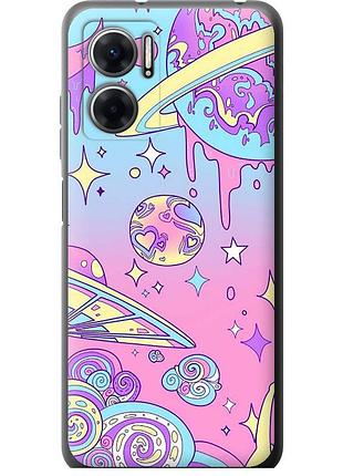 Чехол силиконовый на телефон xiaomi redmi note 11e розовая галактика "4146u-2634-58250"