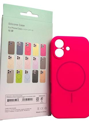 Чехол силиконовый магнитный с магсейф для iphone 17 silicone beats with magsafe №10 sunrise pink