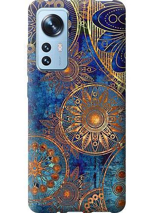 Чехол силиконовый на телефон xiaomi 12x золотой узор "678u-2941-58250"