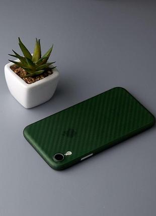 Чехол на iphone xr темно-зеленый карбоновая текстура защита камеры тонкий чехол для айфон икс эр