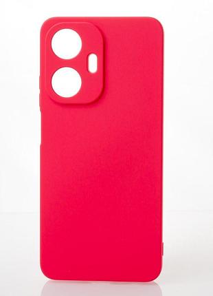 Чехол на realme c55 малиновый матовый силиконовый микрофибра чехол для реалми ц55